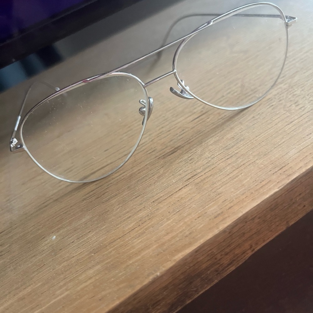 Silver Metal Frame Glasses